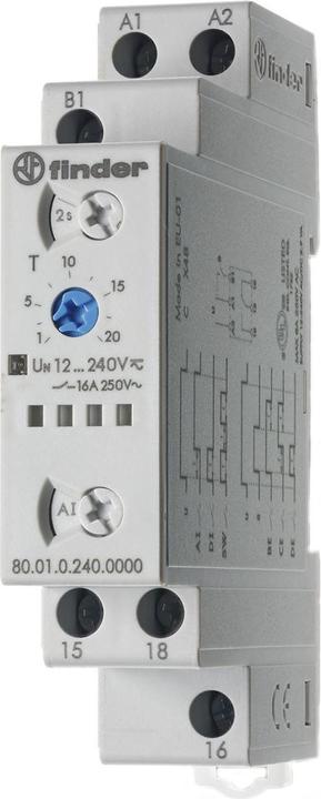Actual product image Finder Multifunction time relay 12-240V AC/DC,1W,16A 80.01.0.240.0000