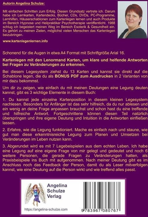 Actual product image Kartenlegen lernen mit 40x Lenormand Power bei Veränderungen (German, Angelina Schulze, 2020)
