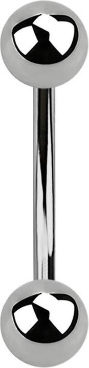 Actual product image Star Piercing Micro banana silver internal thread with two silver balls (Titanium G23, without brass)