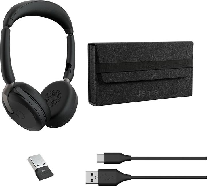 Produktbild Jabra Evolve2 65 Flex UC (Kabellos, Kabelgebunden, USB-A)