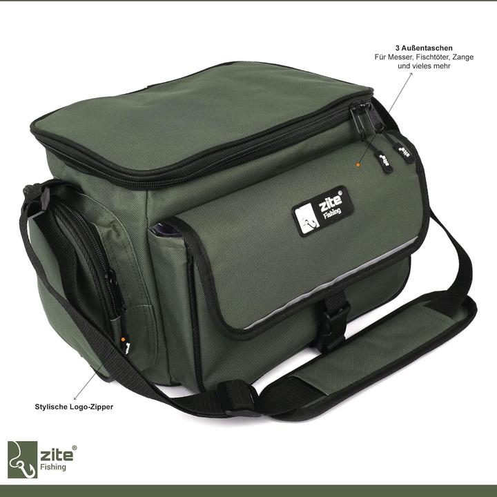 Produktbild Zite Fishing Angeltasche mit 4 Tackle-Boxen