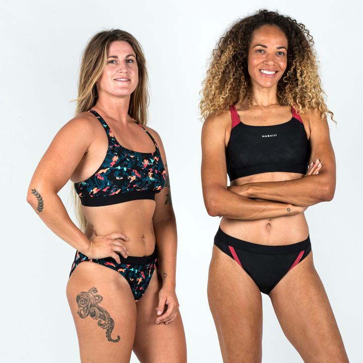 Produktbild Nabaiji Sportbikini Hose Damen - Kamyleon Form schwarz (46)