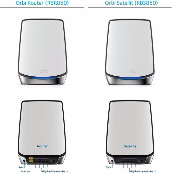 Immagine prodotto Netgear Sistema Orbi WiFi 6 mesh AX6000 (RBK852)