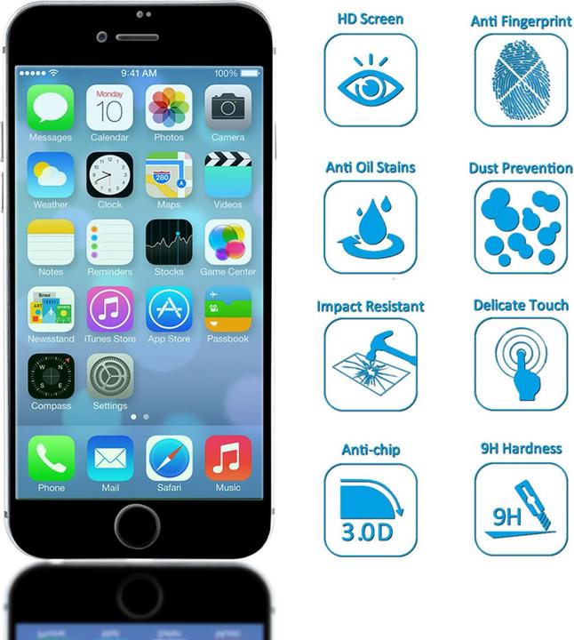 Actual product image Nalia Protective glass (1 Piece, Apple iPhone 7 Plus)