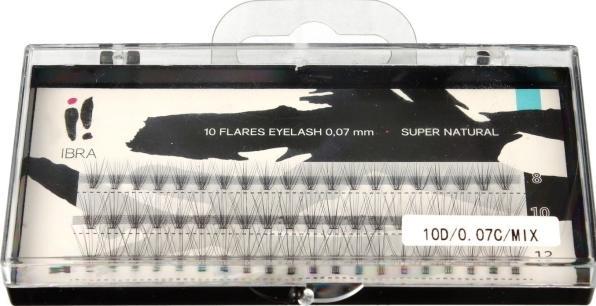 Actual product image Ibra Tufts Of False Eyelashes 10 D-0.07Mm C Mix
