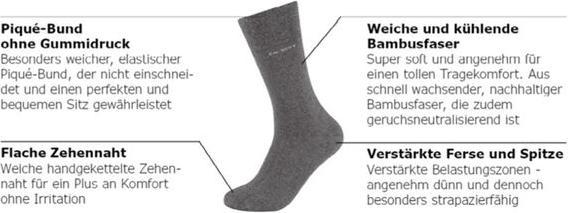 Produktbild Camano Ca-Soft Bambus Socken (4er Pack, 39 - 42)