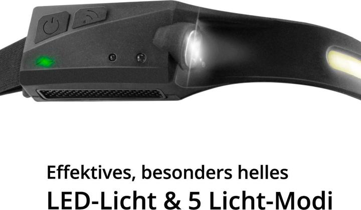 Immagine prodotto Stahlwerk Lampada frontale a LED ALS-350 ST con batteria ricaricabile integrata 5 modalità di illuminazione (350 lm)