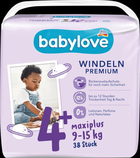 Actual product image dm babylove Premium-Windeln (Size 4+, Pack, 38 Piece)