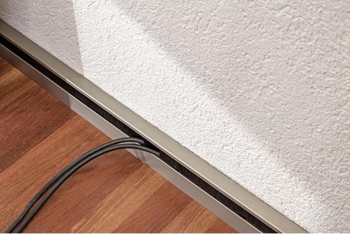 Actual product image Elbro Skirting board channel 2400×60×20mm golden brown brush black (Duct, 240 cm)