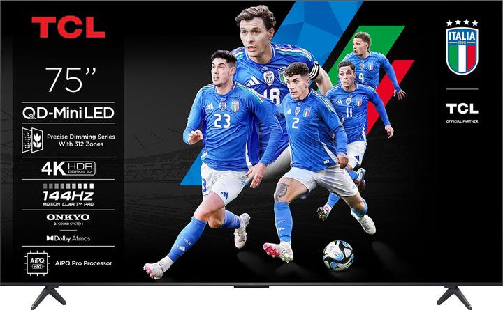 Immagine prodotto TCL Serie C6KS Smart TV QD-MiniLED 4K 75" 75C6KS, audio Onkyo 2.1, Dolby Vision & Atmos, Google TV (75", Mini-LED, 4K, 2025)
