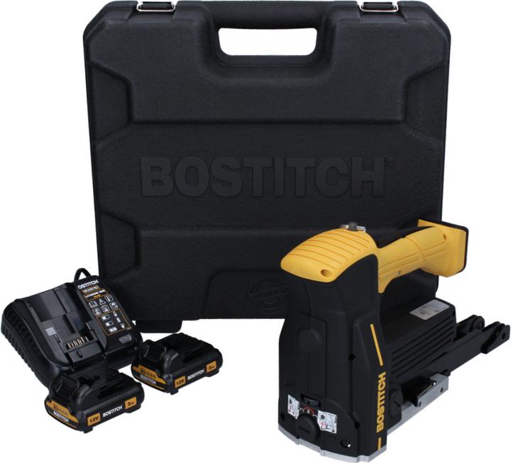Actual product image Bostitch DSA-3522-E Cordless carton stapler Carton stapler 12 V + 2x rechargeable battery 2.0 Ah + charger +