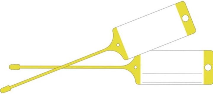 Actual product image Eichner Goods tag yellow neutral