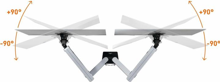 Produktbild Durable Monitorhalt. SELECT PLUS m Arm f 2 Mon. Tischb. Sil. (Tisch, 32")
