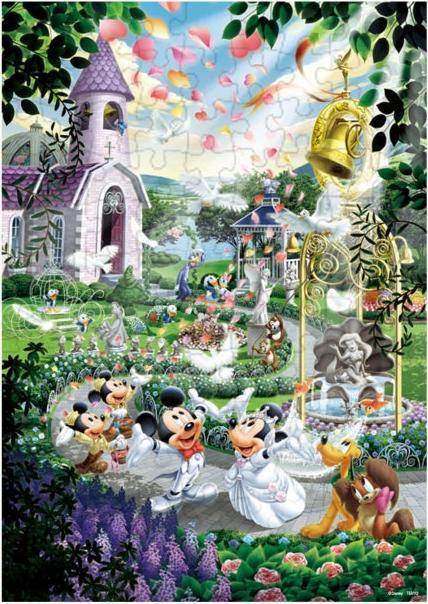 Immagine prodotto Disney Puzzle di cristallo olografico Topolino e Minnie 108 pezzi "Campane nuziali (108 pezzi)