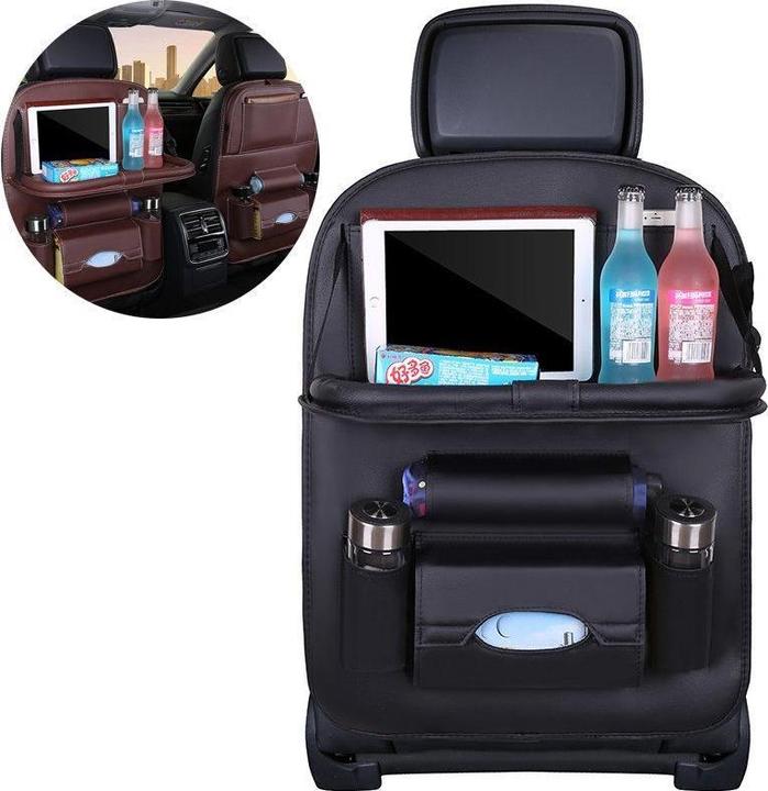 Produktbild Hurtel Auto-Organizer für den Sitz, klappbares Regal, Mini-Autotisch, schwarz