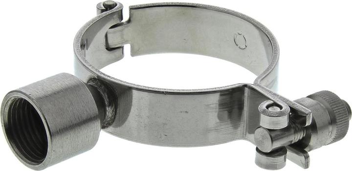 Actual product image Rs Pro Stainless steel pipe clamp with hinge 2-1/2inch, mounting hole 2 1/2inch