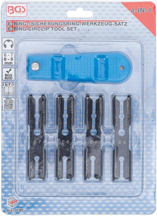 Produktbild BGS E-Ring-/Sicherungsring-Werkzeug-Satz "4-IN-1"