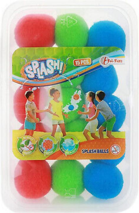 Actual product image Toi-Toys Reusable water balloons Splash - 9 piece water ball set in storage box - Ø 7 c