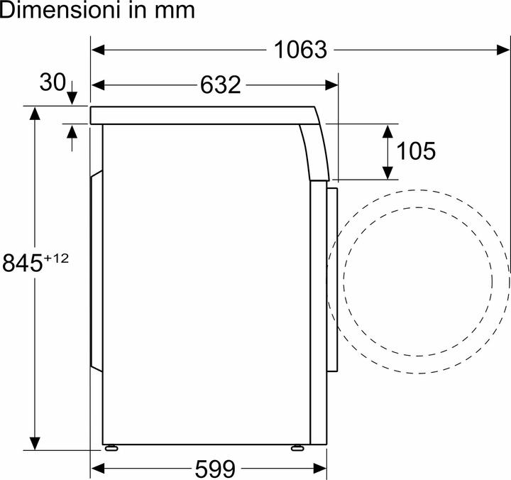 Produktbild Bosch Hausgeräte Serie 6 FrontladerWaschmaschine 9 kg 1400 UmA ITModell (9 kg, Links, EU-Stecker)