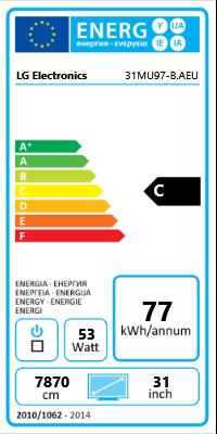 Energie-Label LG 31MU97-B Digital Cinema 4K (4096 x 2160 Pixel, 31")