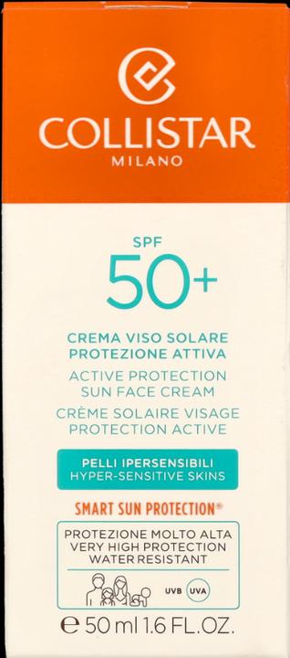Image du produit Collistar CS Sun - Active Protection Sun Face Cream Anti-Wrinkle SPF 50+ (Crème solaire visage, SPF 50, 50 ml)