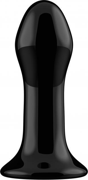 Actual product image Shots Pluggy - Glass Vibrator - With Suction Cup and Remote - Rechargeable - 10 Speed