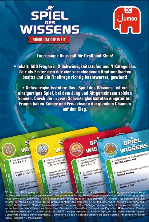 Immagine prodotto Jumbo Gioco di conoscenza Il giro del mondo (Tedesco)