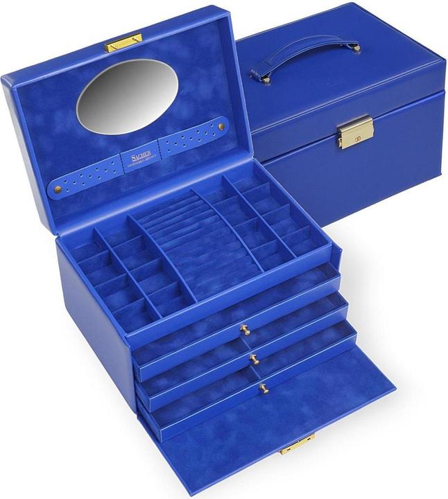 Image du produit Sacher 74.519.561515 - Boîte à bijoux Karen colisimo bleu cuir pleine fleur
