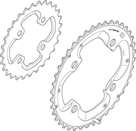 Actual product image Shimano Deore XT FC-M785 chainring AM 10-speed (38)