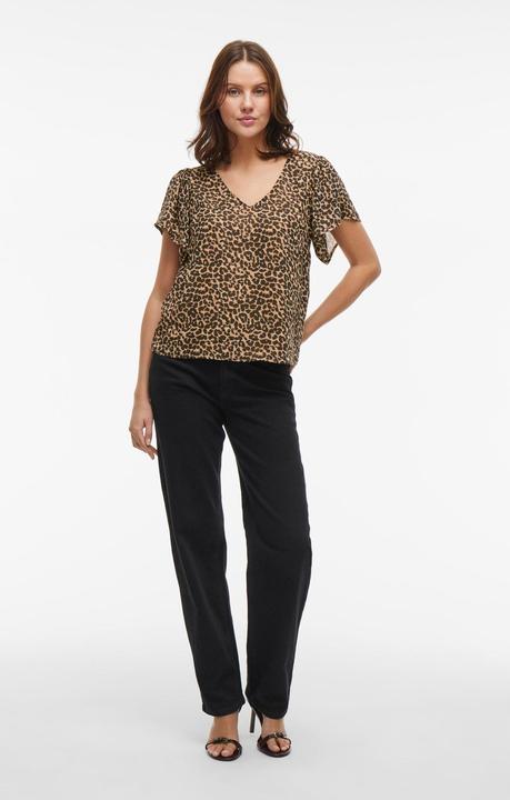 Actual product image Vila Leoprint Oberteil mit kurzen Ärmeln (38)