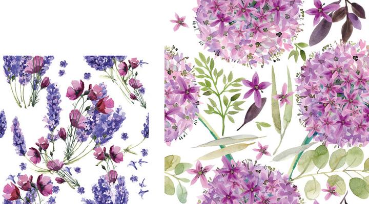 Actual product image Fasana Servietten Blumen und Pflanzen (20 x, 330 x 330 mm)