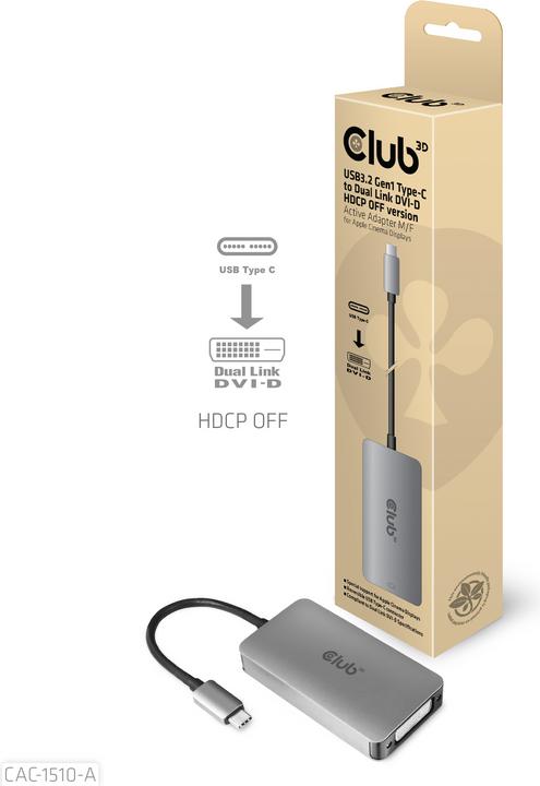Actual product image Club 3D CAC-1510-A (DVI, 8.50 cm)