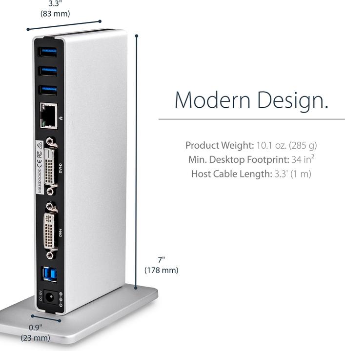 Image du produit StarTech Station d'accueil pour ordinateur portable USB 3.0 (USB-B, 5 Ports)