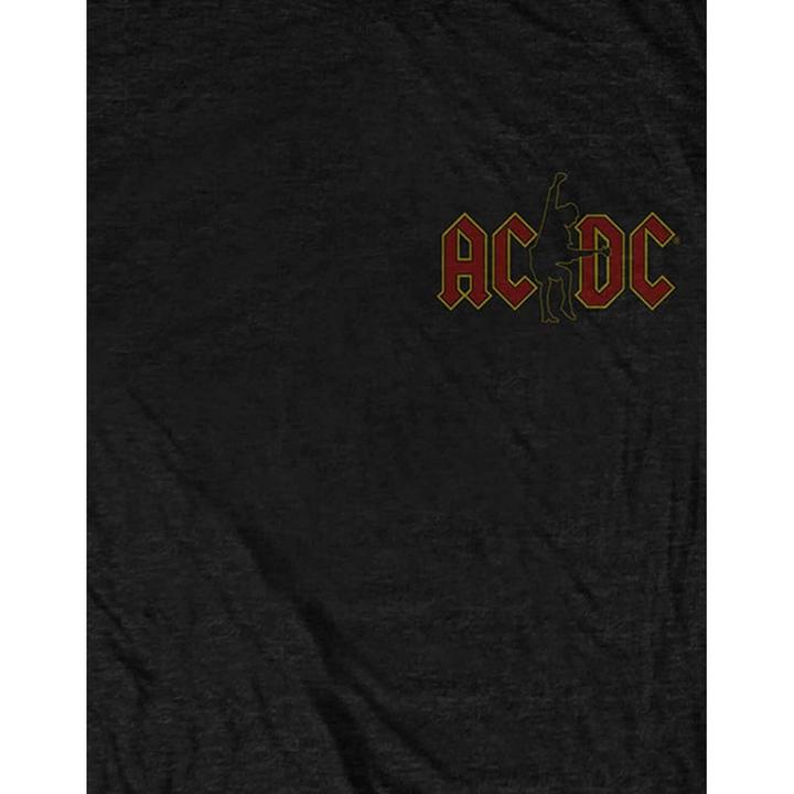 Actual product image AC/DC Unisex Adult Hard As Rock Back Print T-Shirt (XL)