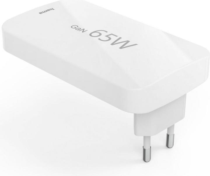 Actual product image Hama Quick charger, 2x USB-C, 1x USB-A, flat mini charger, PD, 65 W, WS (65 W)