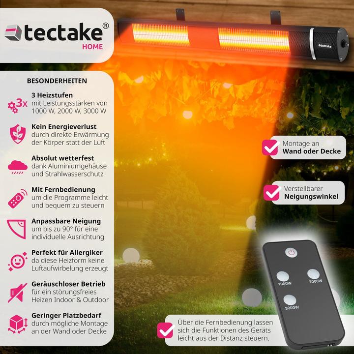Produktbild tectake Infrarotheizstrahler (3000 W)