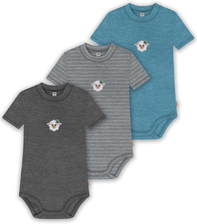 Normani 3er Set Baby Merino Kurzarmbody „Tihoi" - 9323