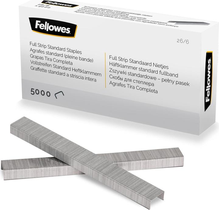 Immagine prodotto Fellowes Punto metallico 26/6 5000 pezzi, striscia solida (5000 x)