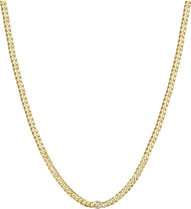 Actual product image Glanzstücke München Ladies sterling silver cubic zirconia yellow gold 37.0 cm base chain + 5.0 cm extension - 15802 (Sterling Silver, 37 - 42 cm)