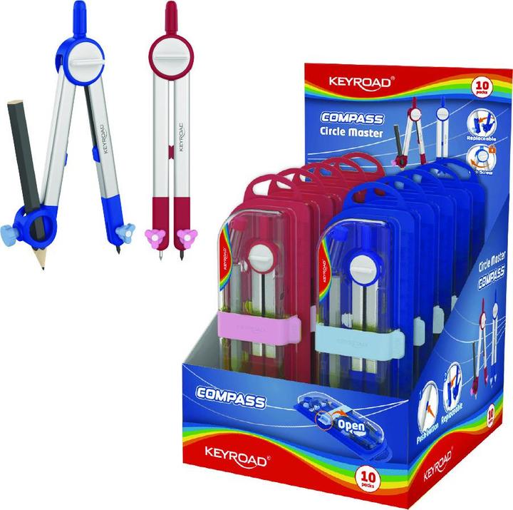 Immagine prodotto Keyroad Bussola Circle Master, metallo, custodia con serratura, ciondolo, colori misti