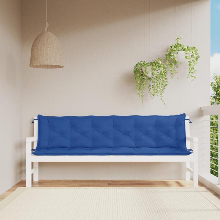 Image du produit VidaXL Coussins de banc de jardin 2 pcs. O x tissu ford (200 x 50 x 7 cm)