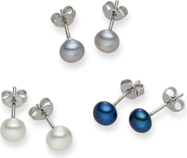 Actual product image Lulu & Jane Brass freshwater cultured pearl silver - 33258 (Brass)