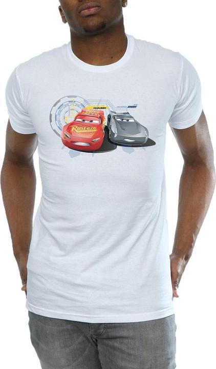 Actual product image Disney Mens Cars Lightning Vs Storm T-Shirt (S)
