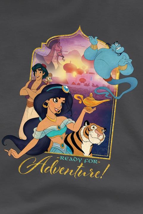 Actual product image Aladdin Childrens/Kids Are Ready For Adventure Jasmine Abu Rajah Genie T-Shirt (152, 158)