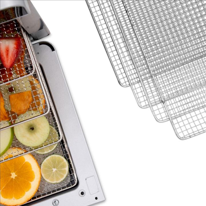 Produktbild KLAMER Premium Dörrautomat XL 700W, 8 extra grosse Einlegefächer aus Edelstahl