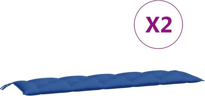 Actual product image VidaXL Garden bench cushions 2 pcs. O x ford fabric (180 x 50 x 7 cm)