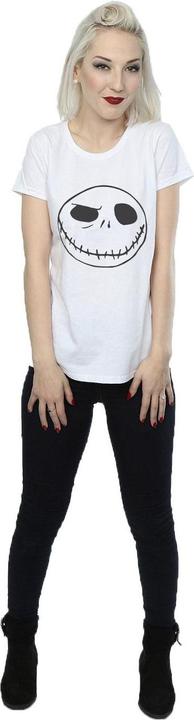 Actual product image Disney Womens/Ladies Nightmare Before Christmas Jack's Big Face Cotton T-Shirt (L)