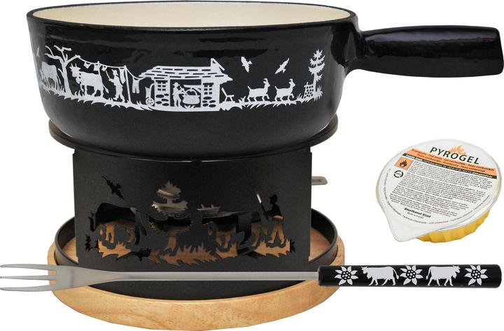 Heidi Cheese Line Käsefondue-Set Alpes Noir (Cheese fondue)