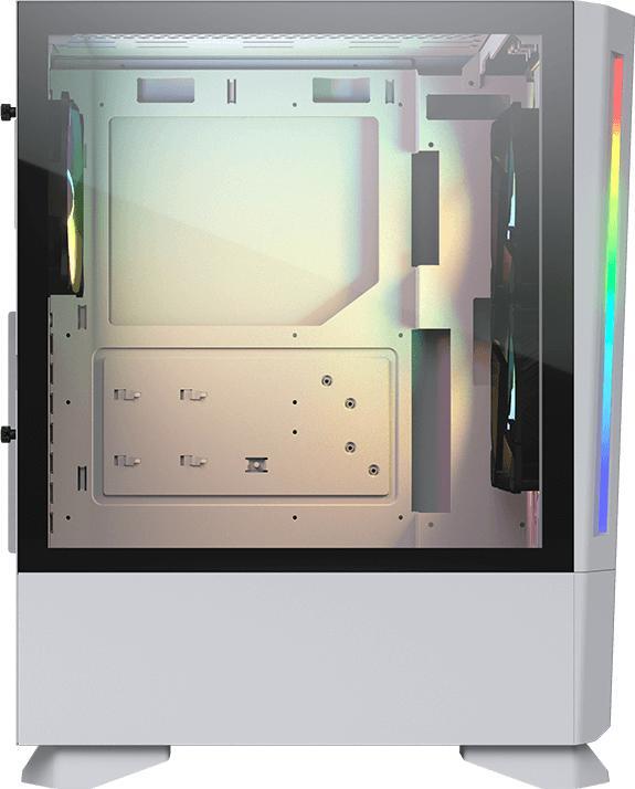 Produktbild Cougar Case MX430 Air RGB Weiss, Midi Tower, PC, Weiss, ATX, micro ATX, Mini-ITX, Gaming, HDD, Leistun (ATX)