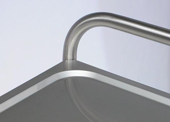 Produktbild Köhler Edelstahl-Servierwagen, 2 Etagen, luftidentische Reifen, LxBxH 700x470x970 mm